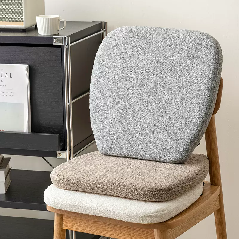 坐垫记忆棉马蹄形餐椅防滑实木坐垫家用厚泰迪绒屁股垫椅子座垫子