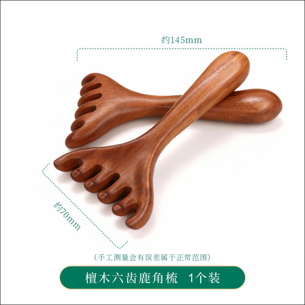Sandalwood Scalp Massage Comb Set with Drawstring Storage Bag for Head Meridian Grooming and Gift Giving quality and texture