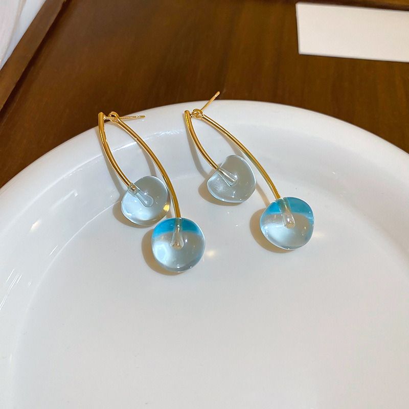 11g Weight 925 Sterling Silver Ear Needle Material Drop Earrings Classification 1 Pair Quantity Holiday, Daily Occasion Resin, Copper Material Cherry Pattern Women's Gender Cute, Sweet Style 1 Pair Cute Sweet Cherry Resin Copper Drop Earrings 11