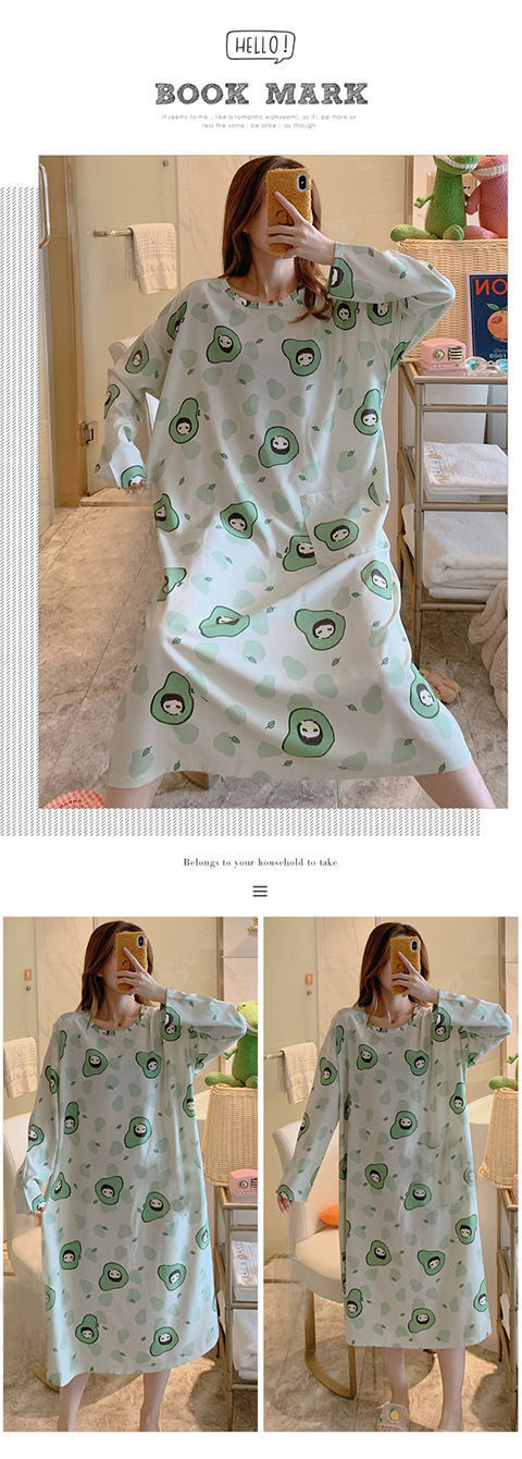 长袖睡裙详情图