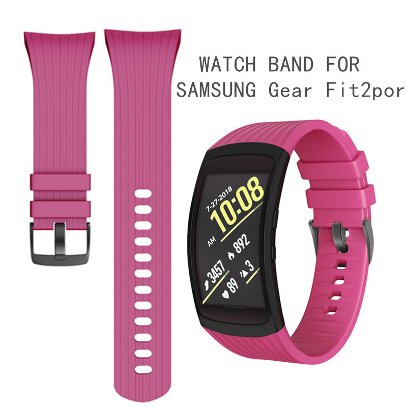 Suitable for Samsung Samsung Gear Fit2 Por Watch Strap R360 Pure Color Silicone Replacement Wristband