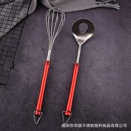 304不锈钢手动打蛋器量杯 厨房肉丸挖孔勺家用厨房烘焙小工具套装