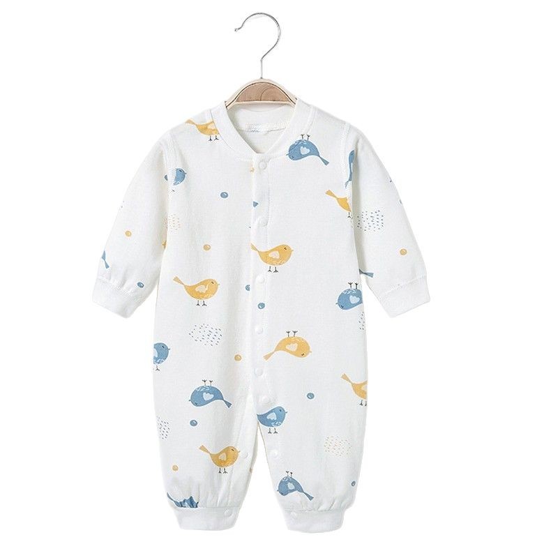 Bebé mono primavera y otoño fino recién nacido Ropa niños y niñas bebé primavera pijamas entrepierna abierta mameluco