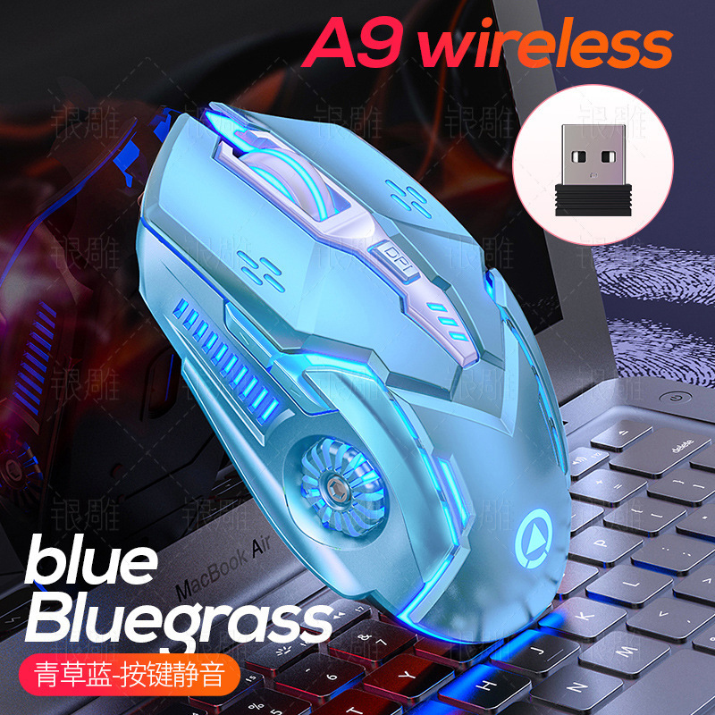 Luz azul colorida-mudo inalámbrico