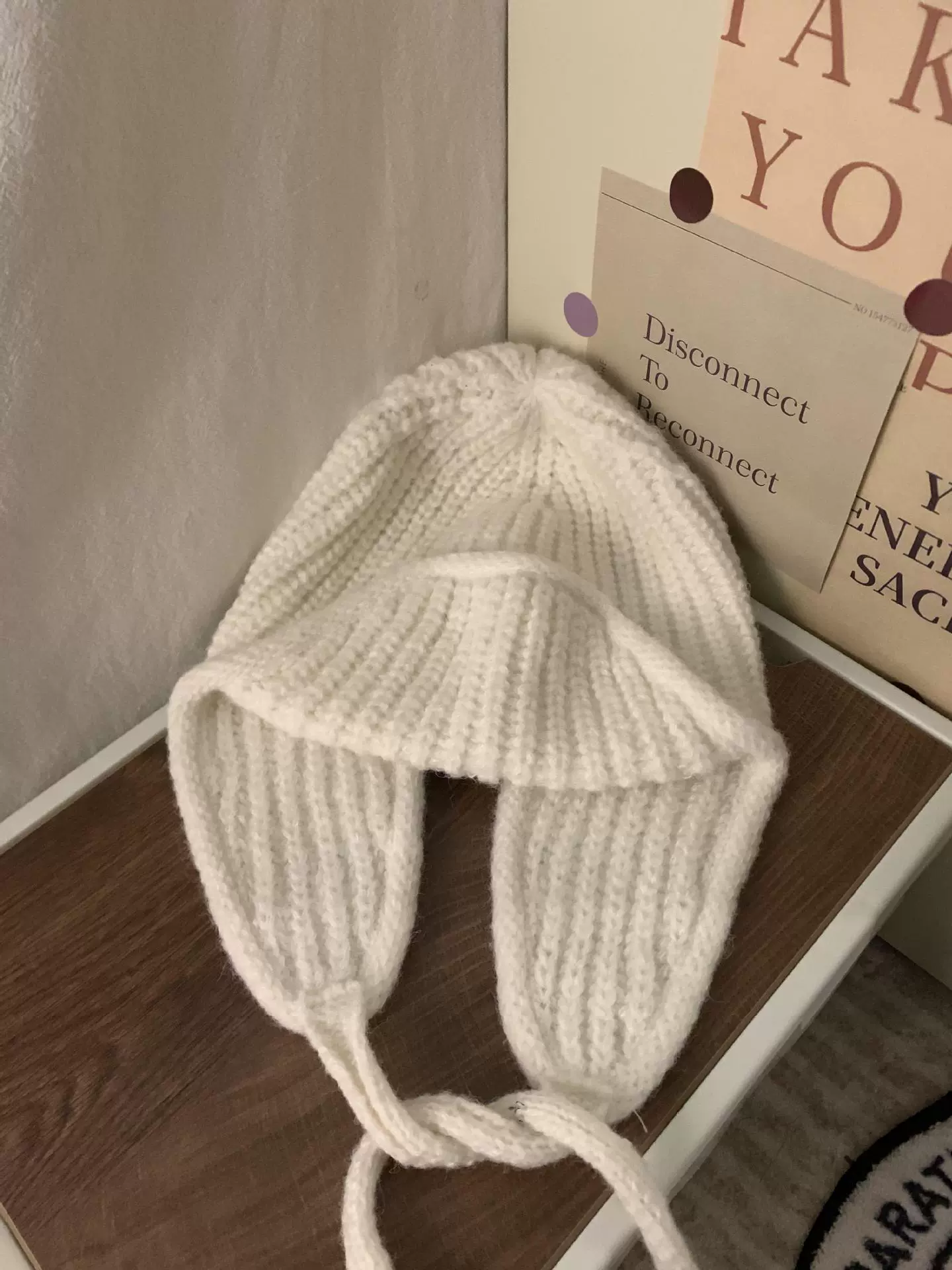 Зимний шарф‑шапка Korean Knit Earflap Hat для женщин, мягкий и тёплый, 56–58 см, фуксия, белый, серый, хаки, черный