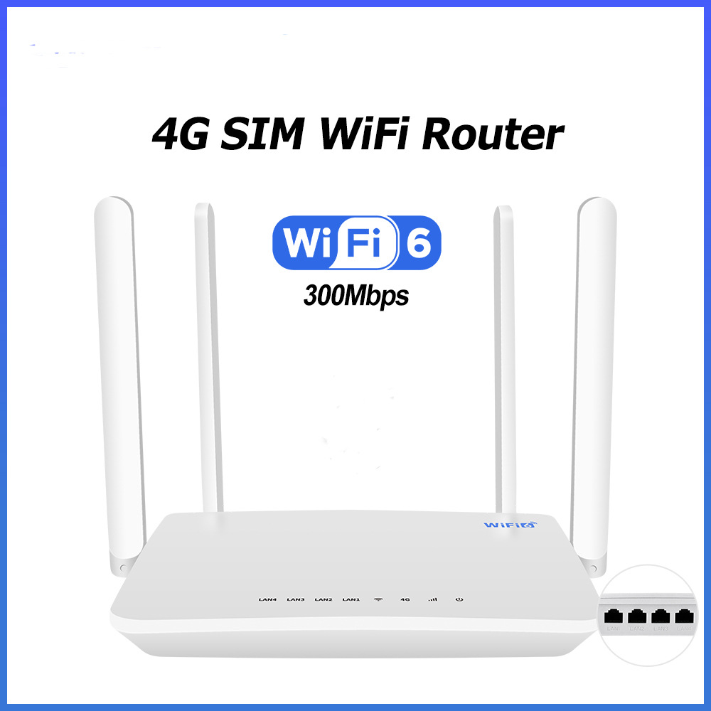 EC21 4G Wireless Router Card to WIFI External 4 Antenna Network Port 4G WIRELESS ROUTER