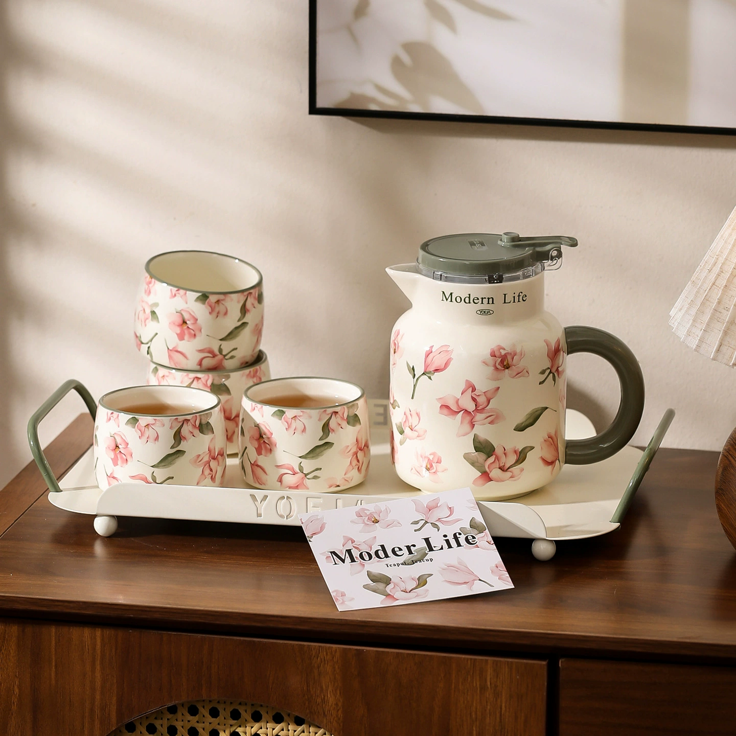 Ceramic tea set, high quality gift box, teapot for home use