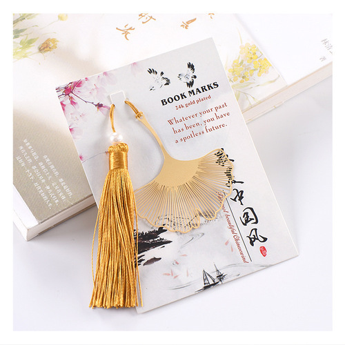 Creative stationery hollow metal bookmarks handicrafts cultural creative small fresh yellow bookmarks exquisite gifts for students