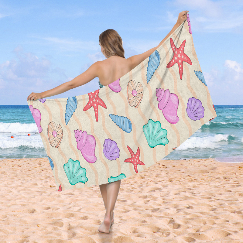 Microfibra transfronteriza tela de hormigas impresa toalla deportiva natación absorción sudor rápido secado toalla de baño de playa al aire libre