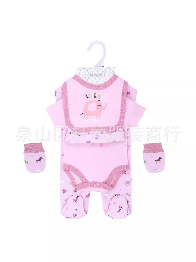 Trajes de bebés recién nacidos, ropa de algodón separada, ropa de escalada, bolsa de bebés de luna llena, ropa interior, caja de regalo.