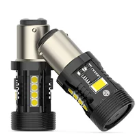 AliExpress новый светодиодный фонарь 1157 P21/5W bay15d 10SMD декодированный двухцветный стоп-фонарь задний фонарь