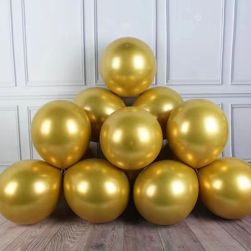 1.8 g de globo de color metálico al por mayor de 10 pulgadas para la fiesta de cumpleaños de la casa de bodas para niños con globo cromado brillante image 2