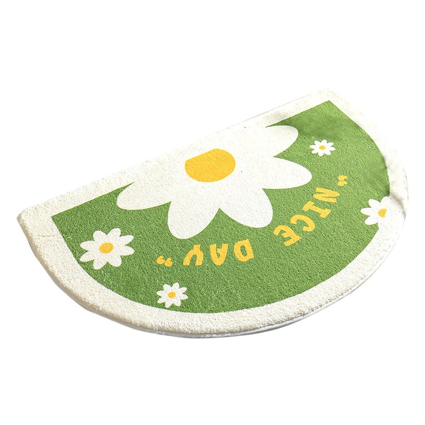 Alfombra de piso absorbente de baño semicírculo Puerta de baño transfronteriza alfombra antideslizante alfombra de puerta de entrada de puerta