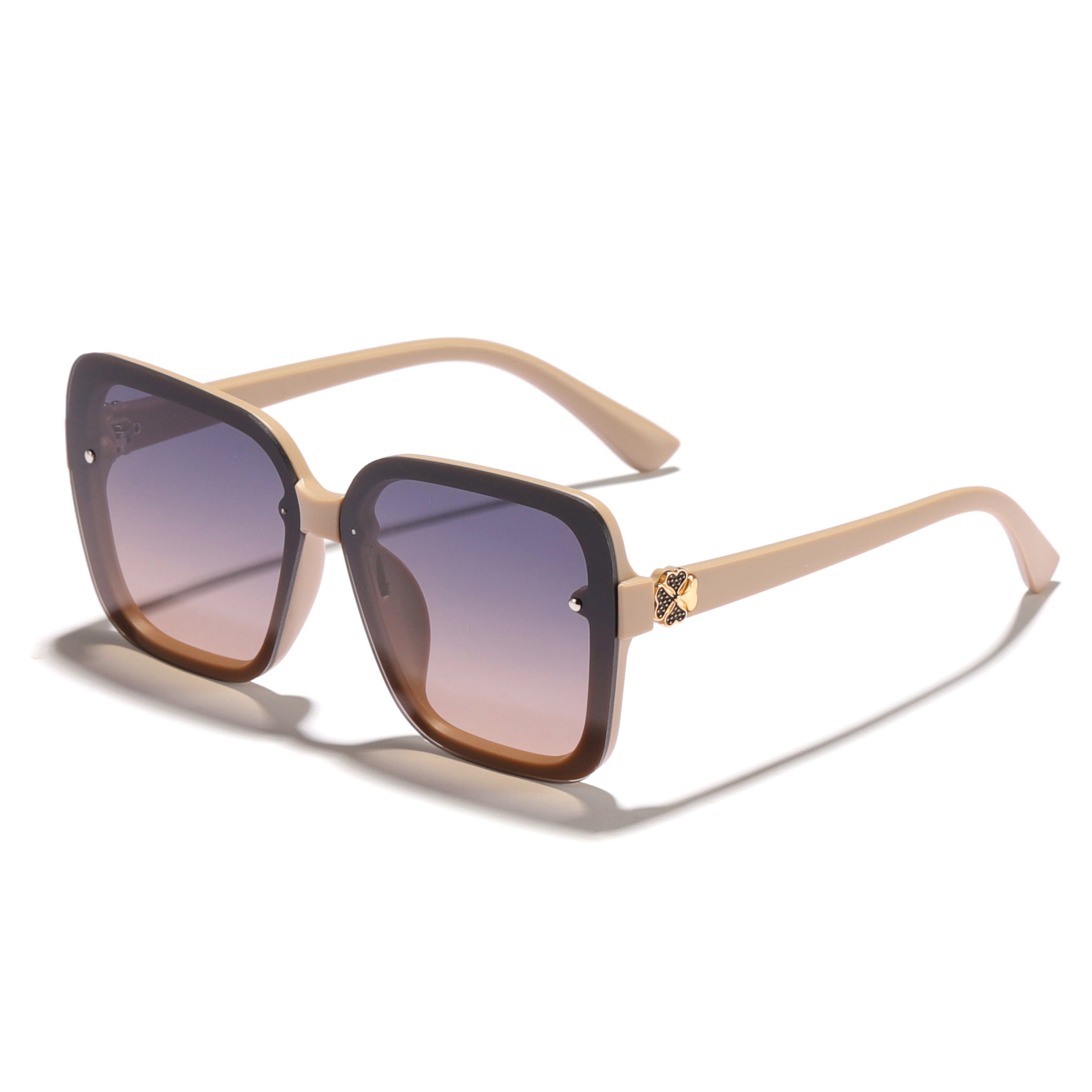 2024 nuevas gafas de sol de lujo ligeras con marco generoso transfronterizo para mujeres, modelos de pasarela europeos y americanos, gafas de sol al aire libre de moda de moda