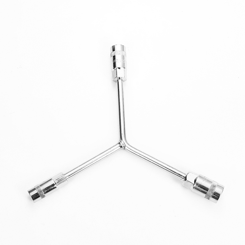 Llave de zócalo tipo Y cromada de fábrica Llave de tres horquillas alargada Herramienta de reparación de llave hexagonal de 3 cabezas