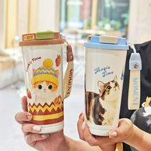 精美中国风不锈钢咖啡杯时尚女士便携保温杯子高品质真空水杯批发