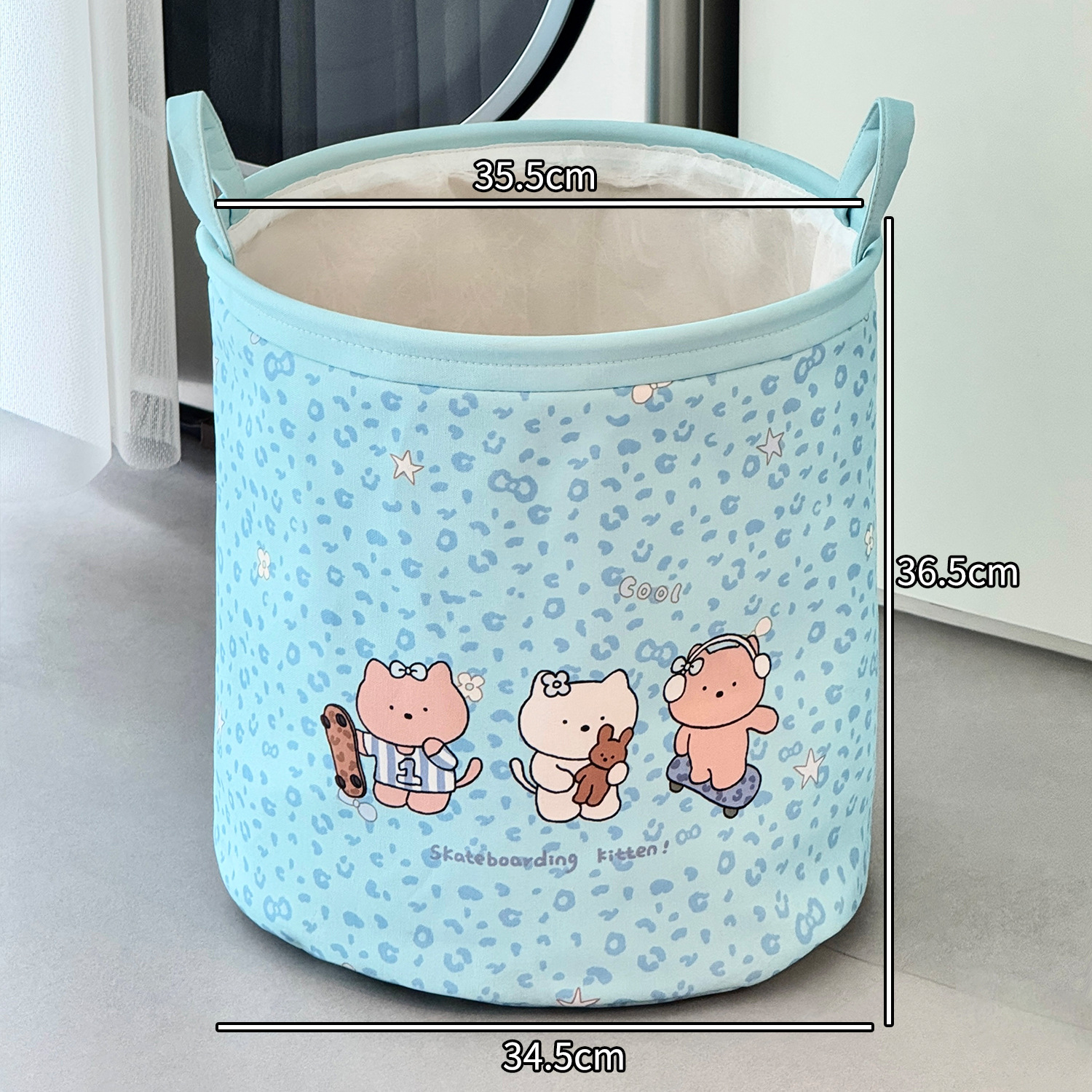 Cesta de ropa sucia portátil plegable dormitorio gato cesto de ropa sucia de alto valor de tela encantadora casa cesto de almacenamiento de ropa sucia