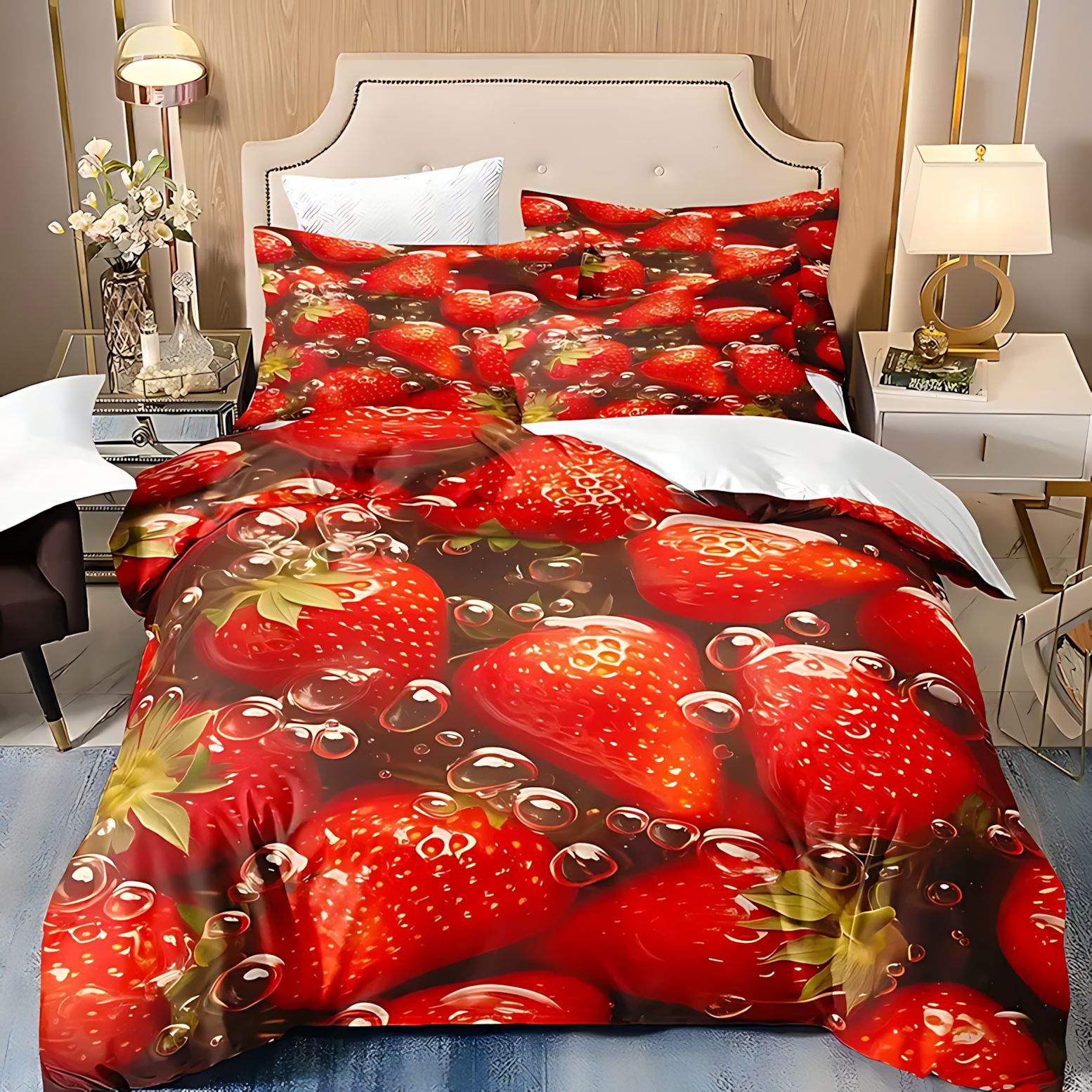 TEMU / JIT Colorful Fruit Series Pattern HD Impresión Digital Brilliant Sleeve Cover Kit