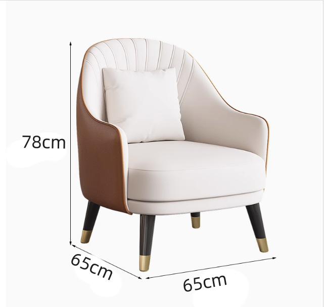 Una silla individual (naranja)