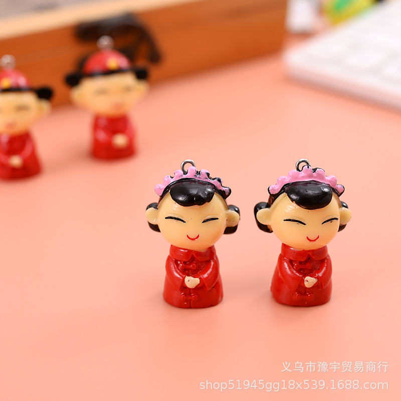 Minifigure for bride, festive keychain, resin decor, pendant for keys 3