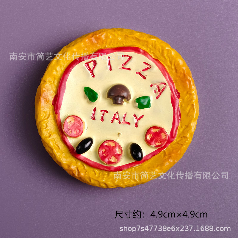 Realistic commemorative fridge magnet, 3D, bread, toast