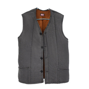 New Cotton Vest Men's Autumn and Winter Middle-aged and Elderly Fleece-lined Thickened Vest Sleeveless Warm Waistcoat Men's Cotton Vest