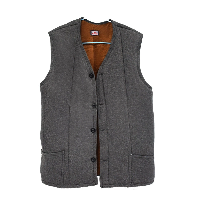 Новый хлопковый жилет мужской осенний и зимний старик бархат утолщенные жилеты без рукавов теплые плечи мужской хлопковый жилет