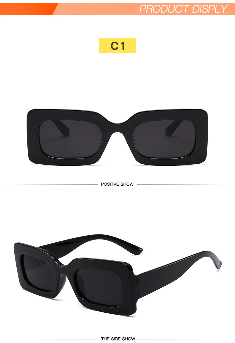 New Fashion Net red sunglasses women Retro Square small frame cross-border sunglasses personalized colorful hip-hop glasses wholesale_voghion.com