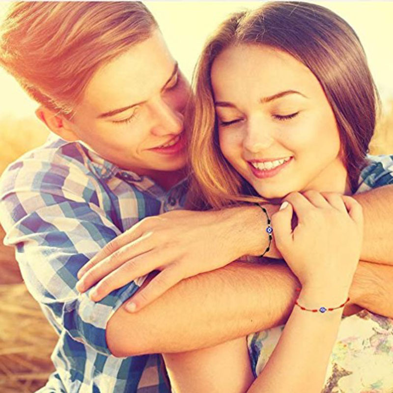 Ethnic Style Devilu0027S Eye Resin rope Knitting Unisex Bracelets 1 Set