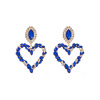 Fashionable metal glossy earrings heart shaped, Aliexpress, European style