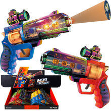 16只投影电动音乐左轮手枪HY-99震动闪光枪男孩礼品儿童玩具批发