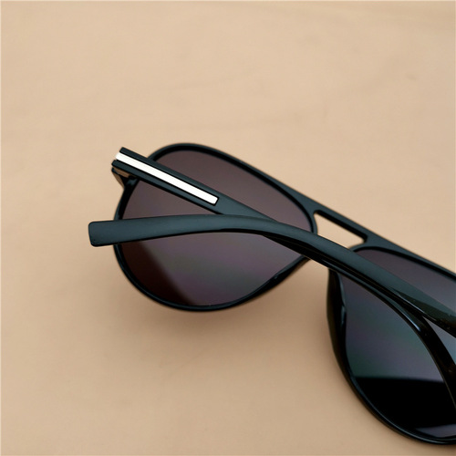  Black Frame Sunglasses Wholesale Men's Full Frame Korean Style Round Face Korean Version Frog-Eyed Glasses