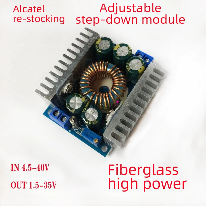 Adjustable DC‑DC Step‑Down Module, 4.5–40V to 1.3–35V, 10 A, Compact High‑Power