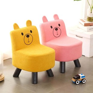 Children's Chair Baby's Backrest Chair Household Small Stool Simple Modern Living Room Fabric Bench Creative Cute Low Stool