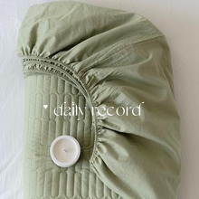 加高全棉夹棉床笠床垫保护罩床笠套 纯色素色简欧风单品床罩