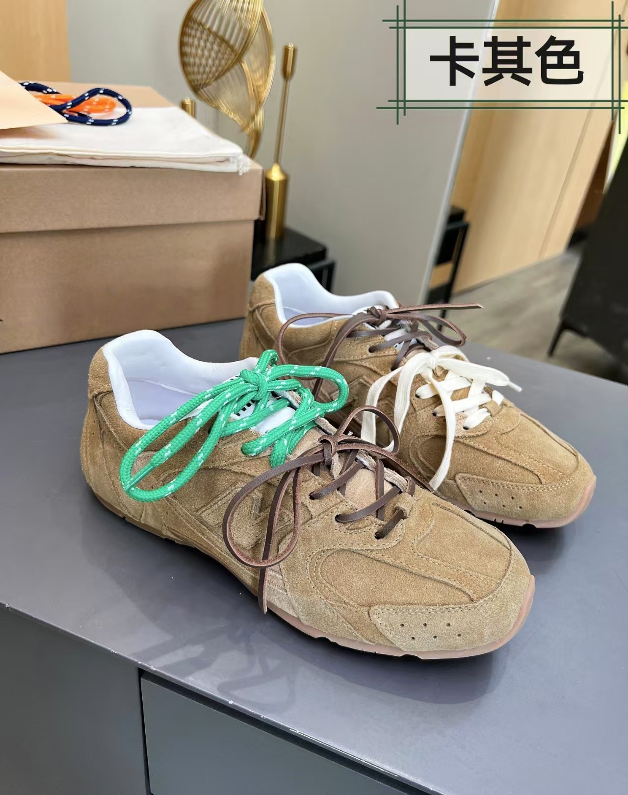 Zapatillas deportivas Agande de suela blanda y punta redonda, estilo casual y sencillo, con cordones bicolor de la marca Miaojia 530, estilo versátil para parejas.
