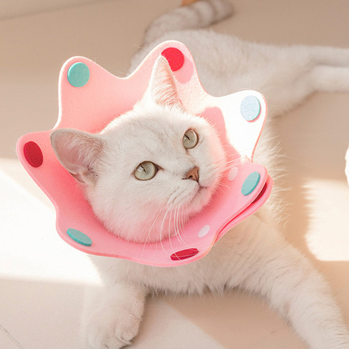 Elizabethan felt pet collar, thin, soft and lightweight, postoperative recovery, anti-licking, anti-biting, shame collar