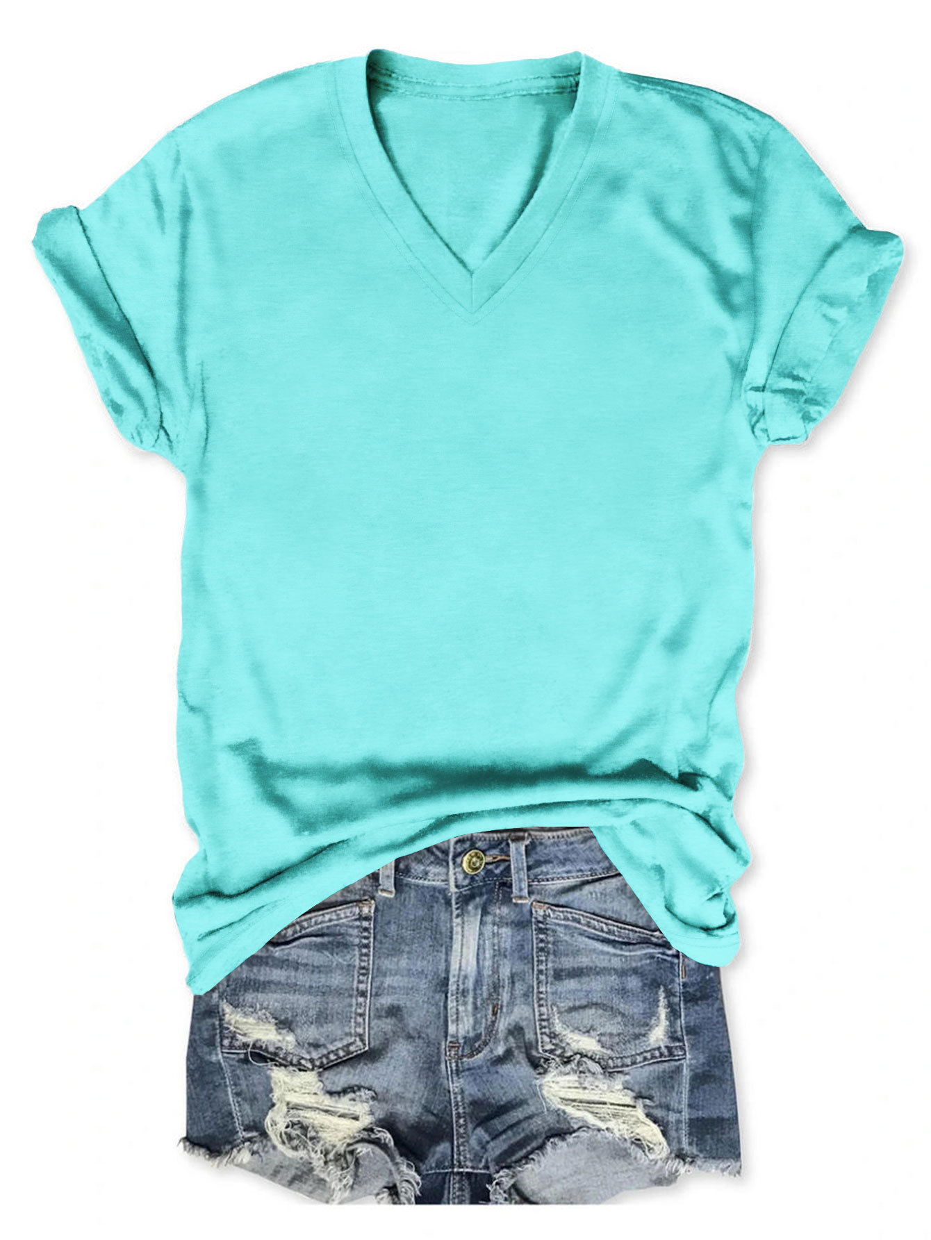 159g Weight Short Sleeve Sleeve Length Regular Sleeve Sleeve Type CVC Pull Frame, Cotton, Polyester Fabric Type Mid-Length (65cm <Length ≤ 80cm) Top Length T-shirt, Pullovers Tops Type Casual, Office, Daily Occasion Round Neck Neckline Printing Function Loose Fit Type Geometric Pattern Summer Season Women's Gender European and American Style, Streetwear Style Wholesale Women's CVC Pull Frame Cotton Polyester European And American Style Streetwear Geometric Short Sleeve T-Shirts 4