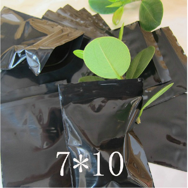 PE7*10黑色避光自封密封袋服装食品塑料袋子批发