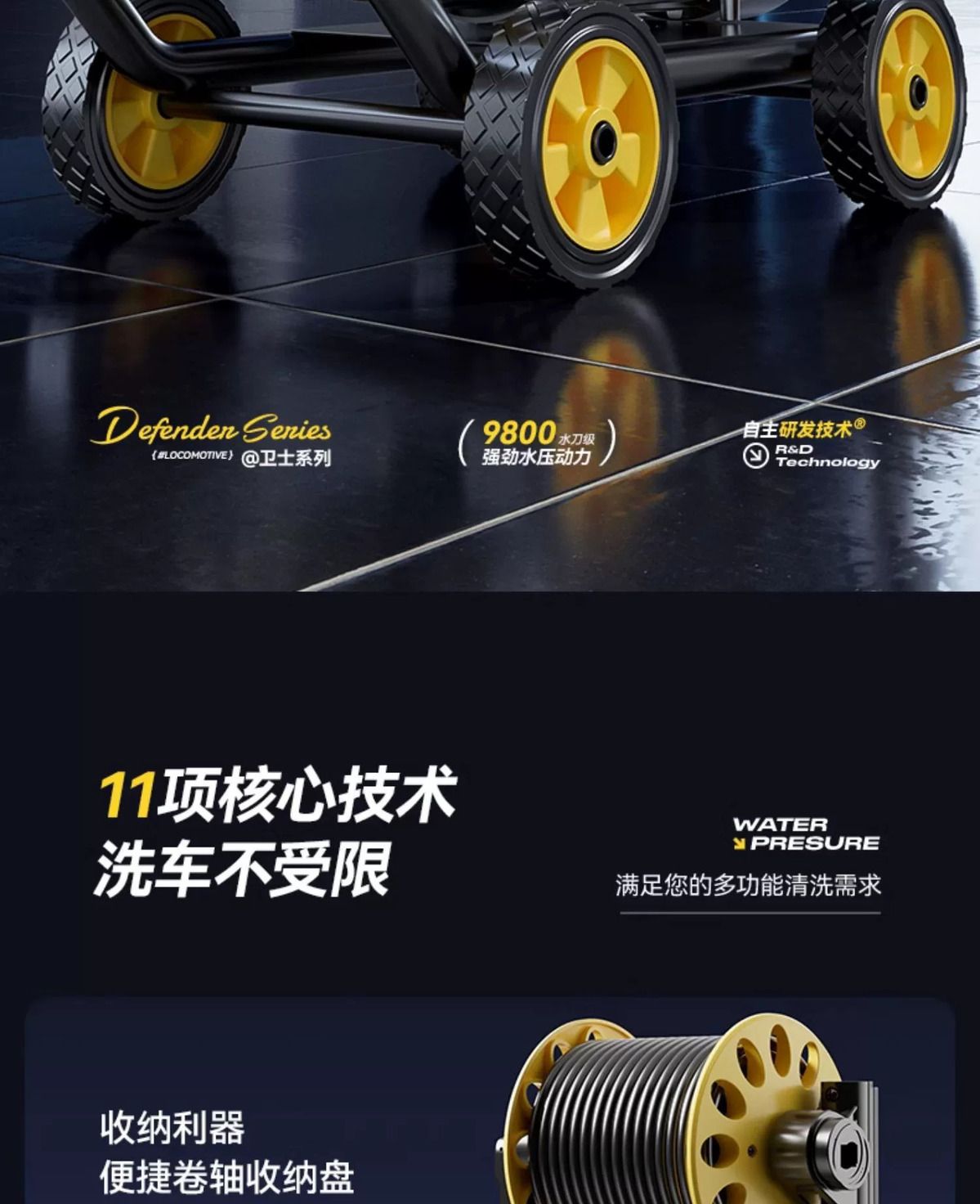 Guide Car High-Pressure Water Pump for Home Use 220V High-Power Car Wash Gun Powerful Car Washer