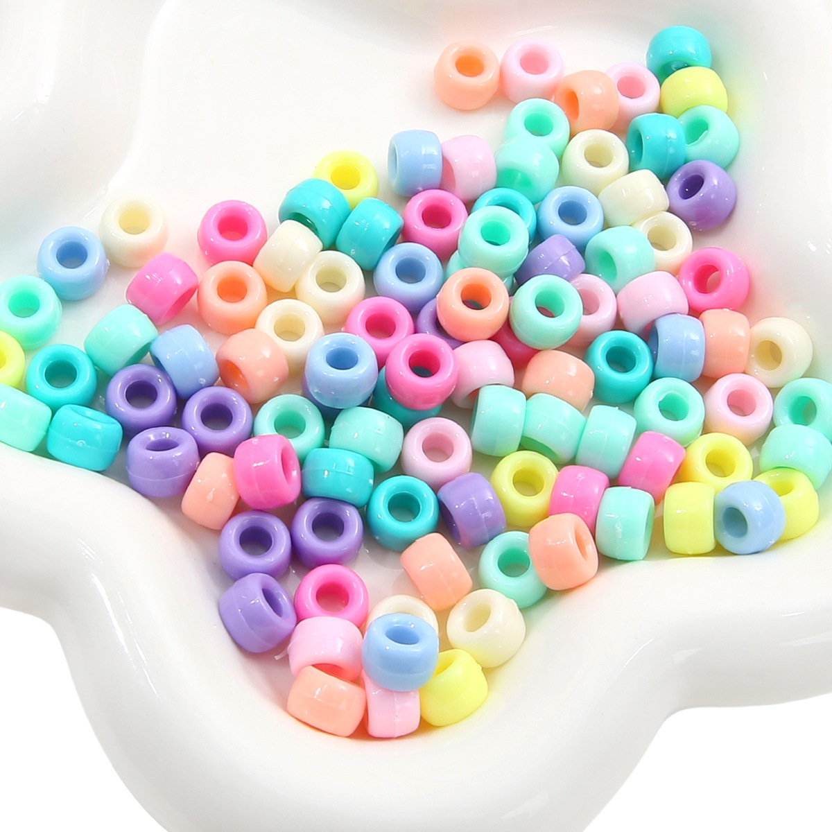 #08 bucket beads solid color macaron color