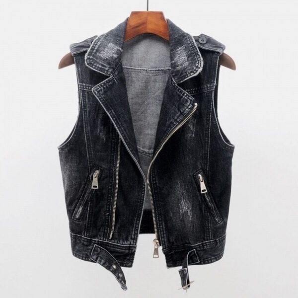Denim autumn vest