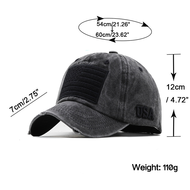 Fashion Three-dimensional Embroidered Baseball Cap American Flag Cap display picture 1
