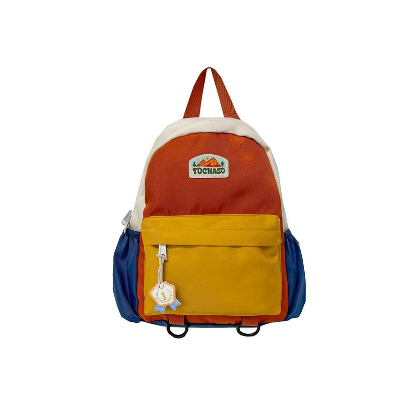 Mochila escolar de jardín de infantes para estudiantes de escuela primaria Mochila de color de contraste de moda coreana nueva mochila para niños de gran capacidad marea