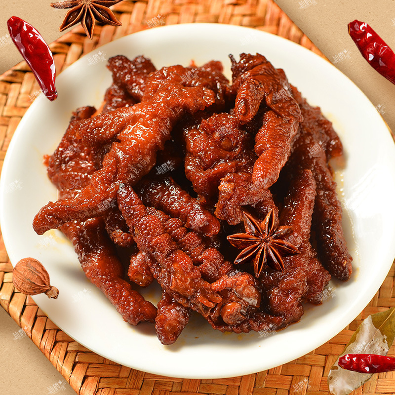 【19.9元640克】仙鹤来虎皮凤爪鸡爪整爪切碎追剧解馋即食零食W|undefined