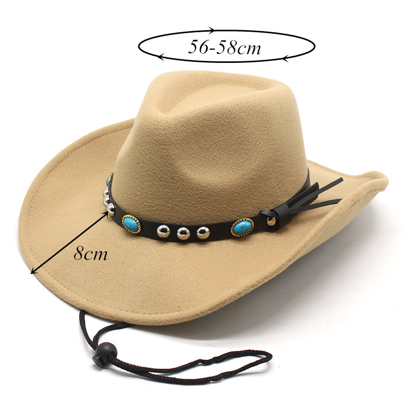 Unisex Ethnic Style Solid Color Flat Eaves Fedora Hat display picture 1