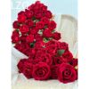 Single velvet rose simulation rose Valentine's Day fake flower home decoration photo simulation flower rose waterfall