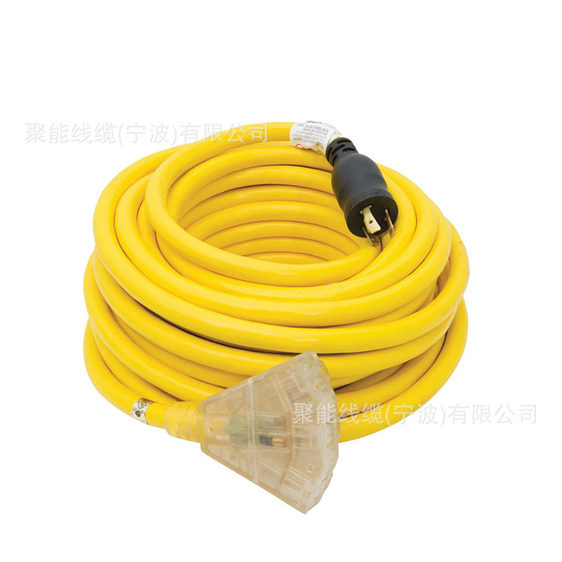 定制户外用拖转线 排插线 美规插头 5-15P 扫把插