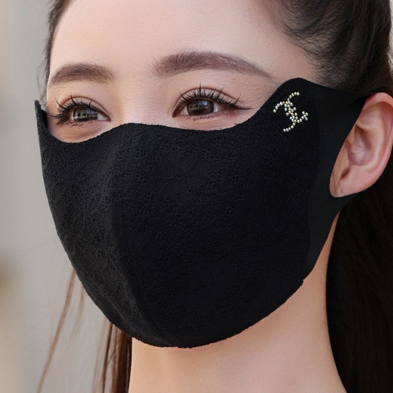 秋冬季优雅蕾丝保暖口罩女高颜值防风防寒加厚防尘显脸小遮脸面罩|undefined