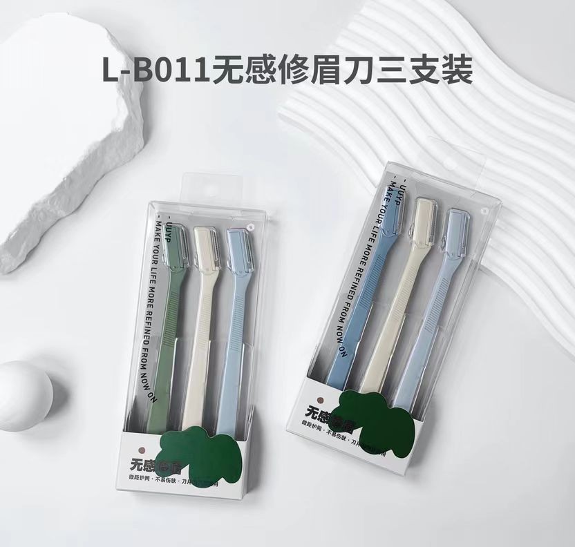 Perfilador y Cortador de Cejas de Acero Inoxidable Portátil para Maquillaje
